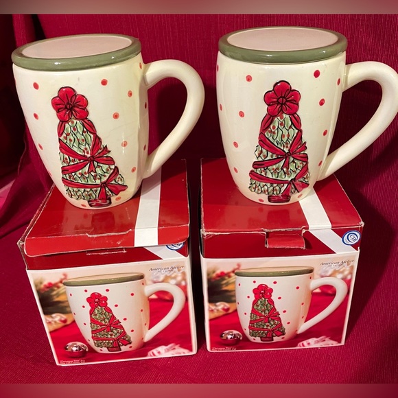 742 sms coffee mug Pine Tree Flock Maroon 15oz Ceramic Campfire Mug Glass Only